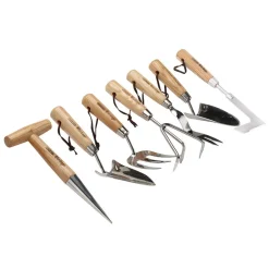 Draper Heritage Stainless Steel Garden Tool Set with Ash Handles (7 Piece)