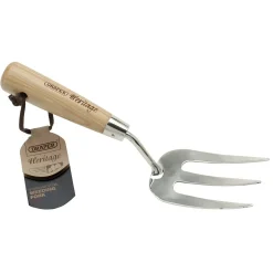 Draper Heritage Stainless Steel Hand Weeding Fork with Ash Handle