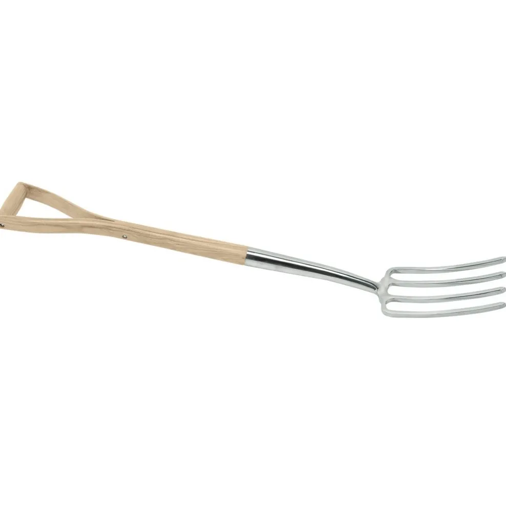 Draper Heritage Stainless Steel Border Fork with Ash Handle