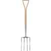 Draper Heritage Stainless Steel Digging Fork with Ash Handle