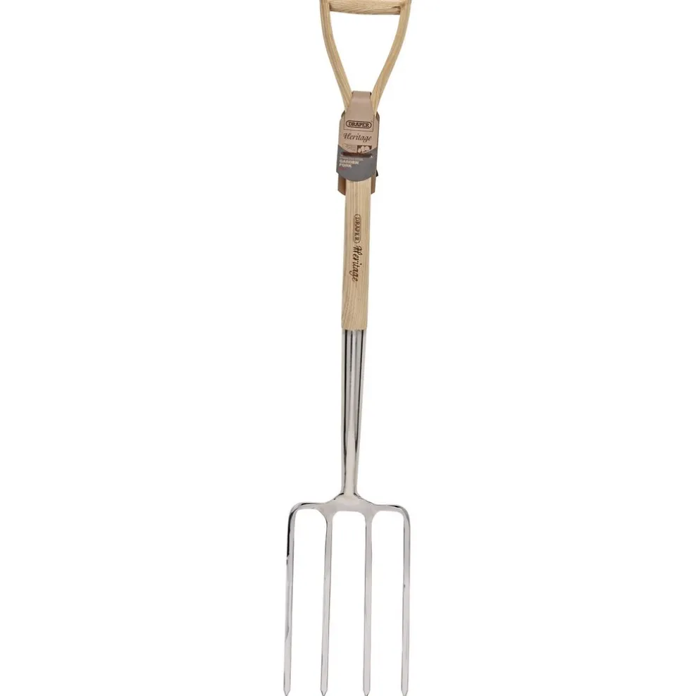 Draper Heritage Stainless Steel Digging Fork with Ash Handle