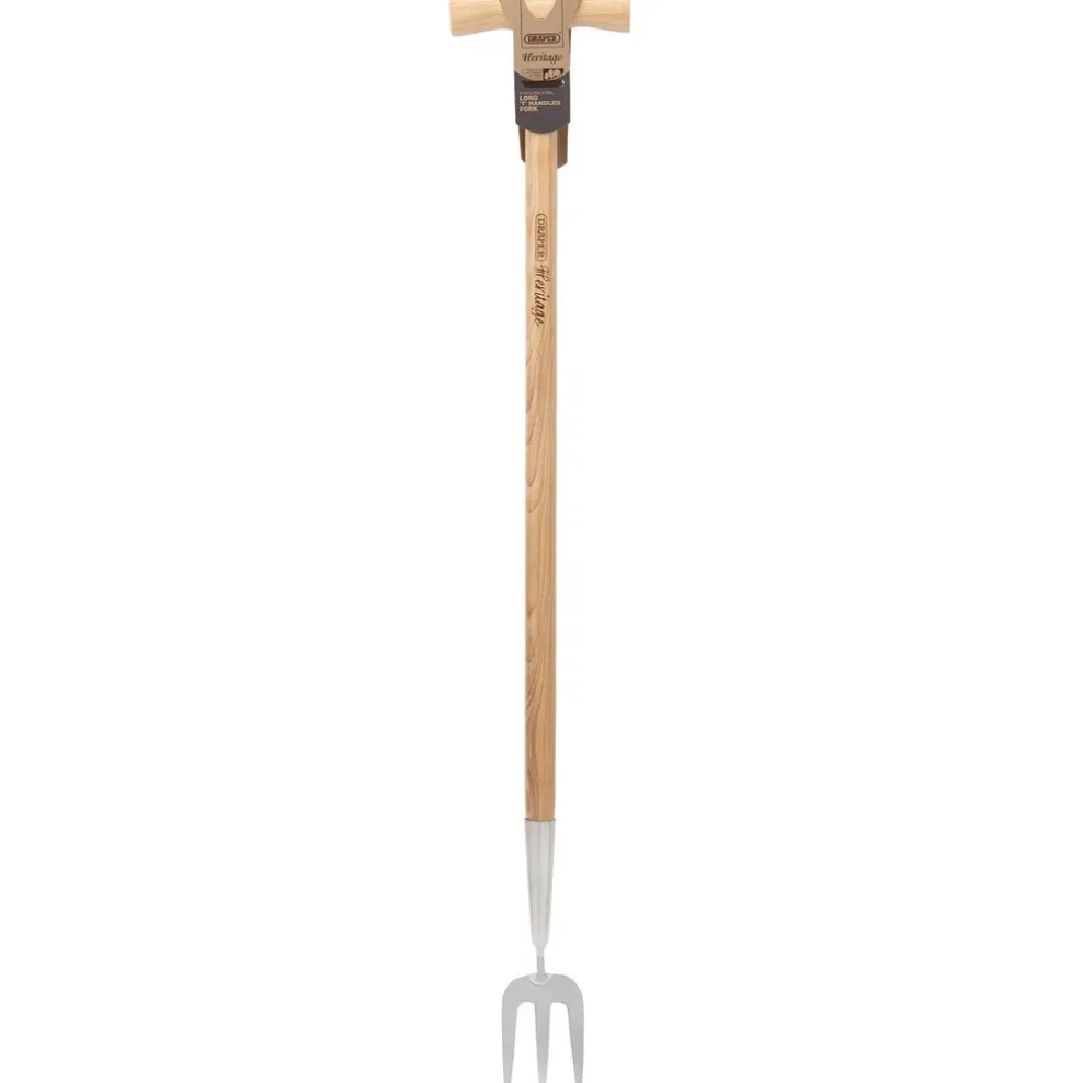 Draper Heritage Stainless Steel Fork With Ash Long Handle