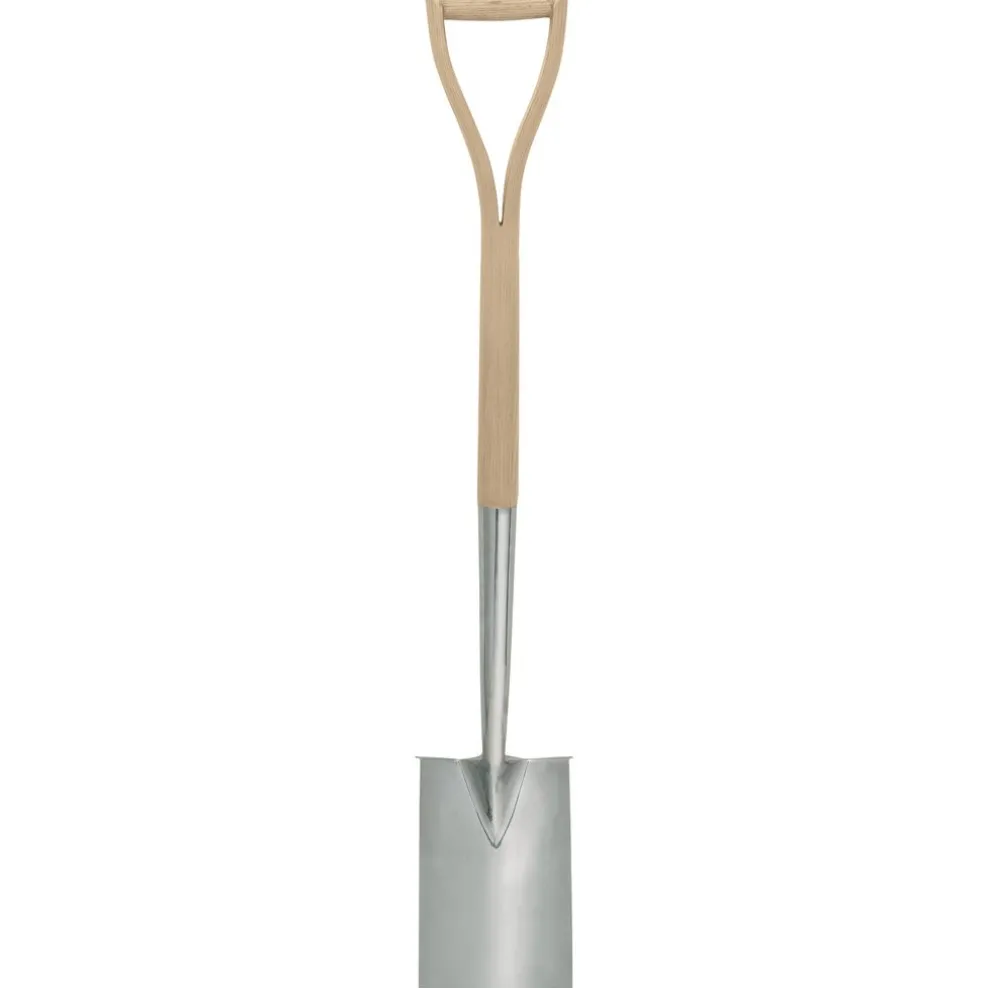 Draper Heritage Stainless Steel Border Spade with Ash Handle
