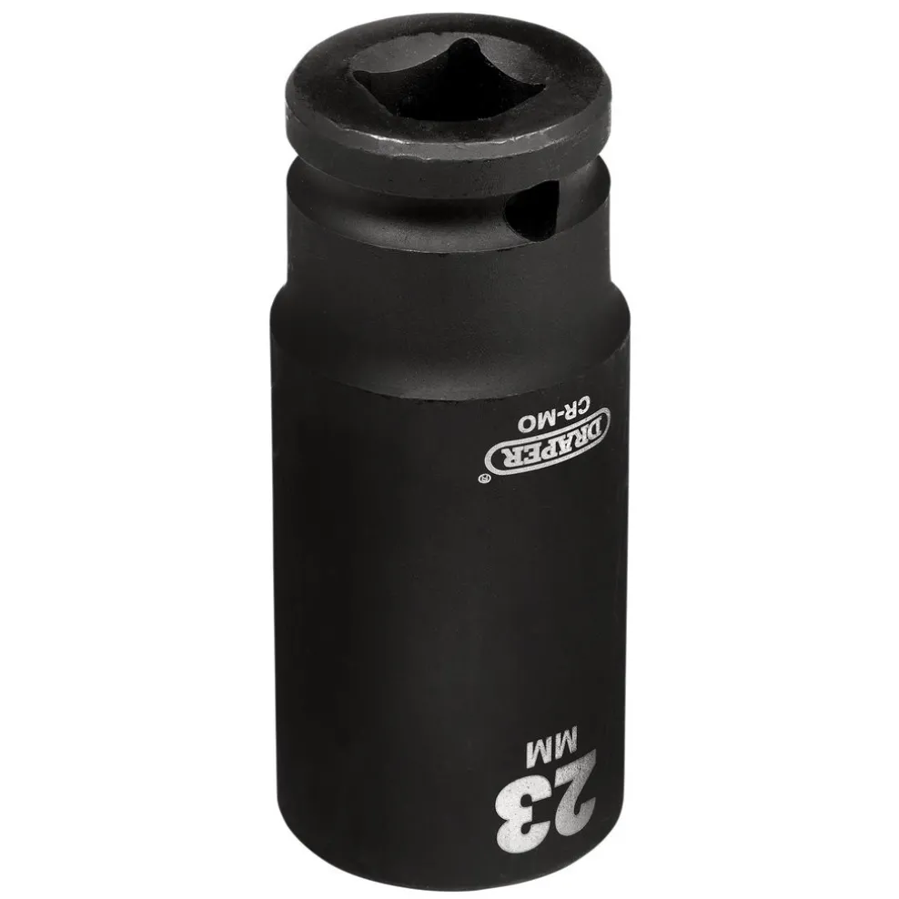 Draper Hi-TORQ® Deep Impact Socket, 1/2" Sq. Dr., 23mm