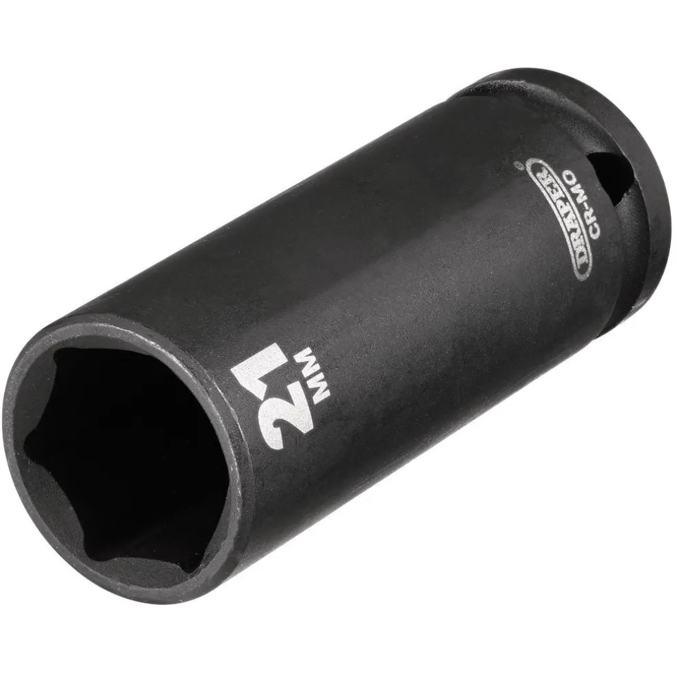 Draper HI-TORQ® Deep Impact Socket, 1/2" Sq. Dr., 21mm