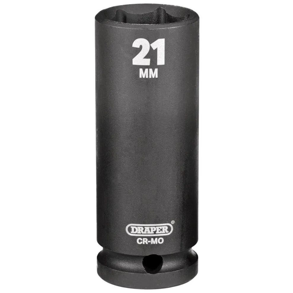 Draper HI-TORQ® Deep Impact Socket, 1/2" Sq. Dr., 21mm