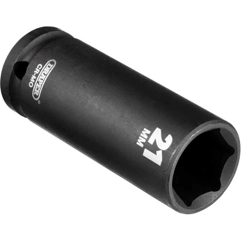 Draper HI-TORQ® Deep Impact Socket, 1/2" Sq. Dr., 21mm