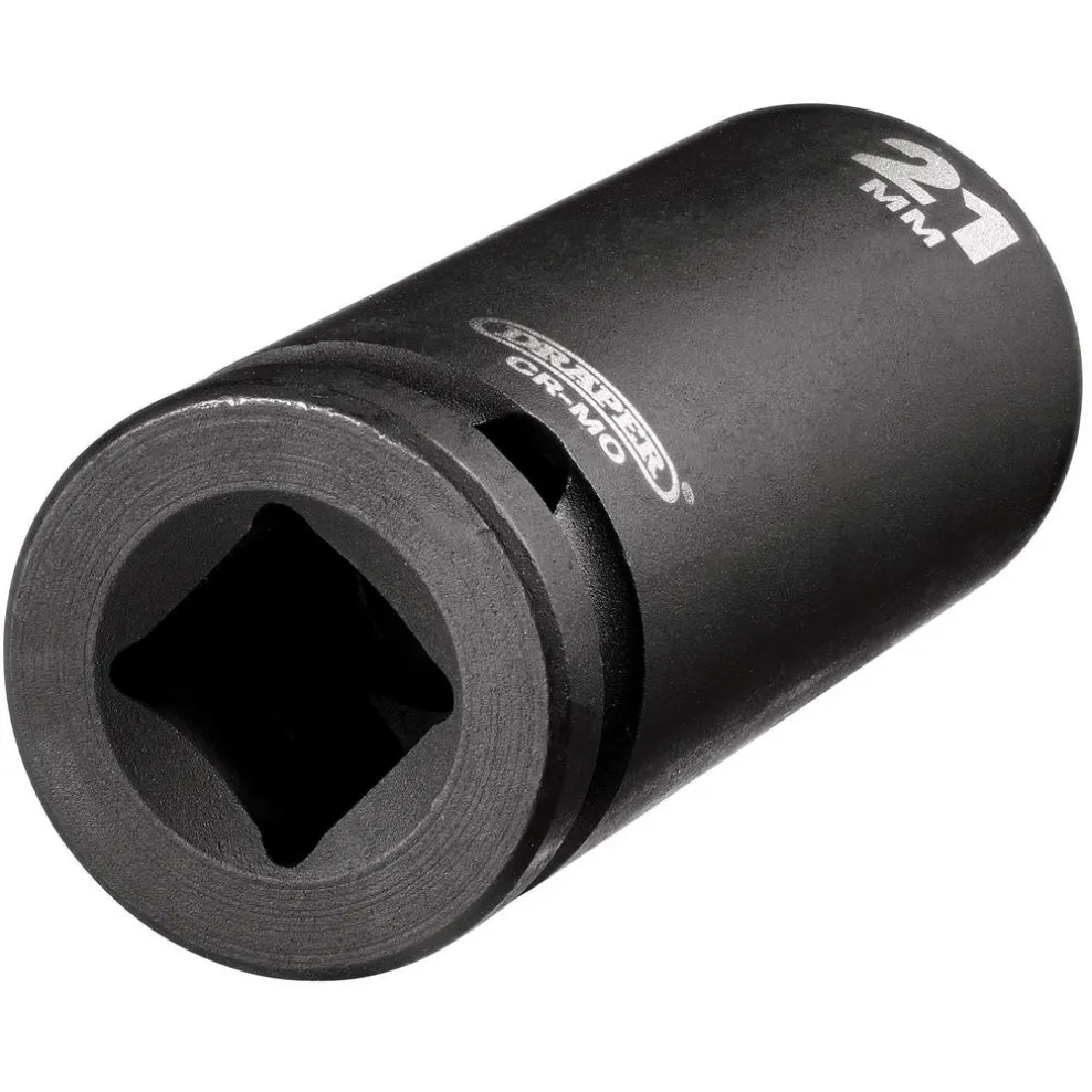 Draper HI-TORQ® Deep Impact Socket, 1/2" Sq. Dr., 21mm