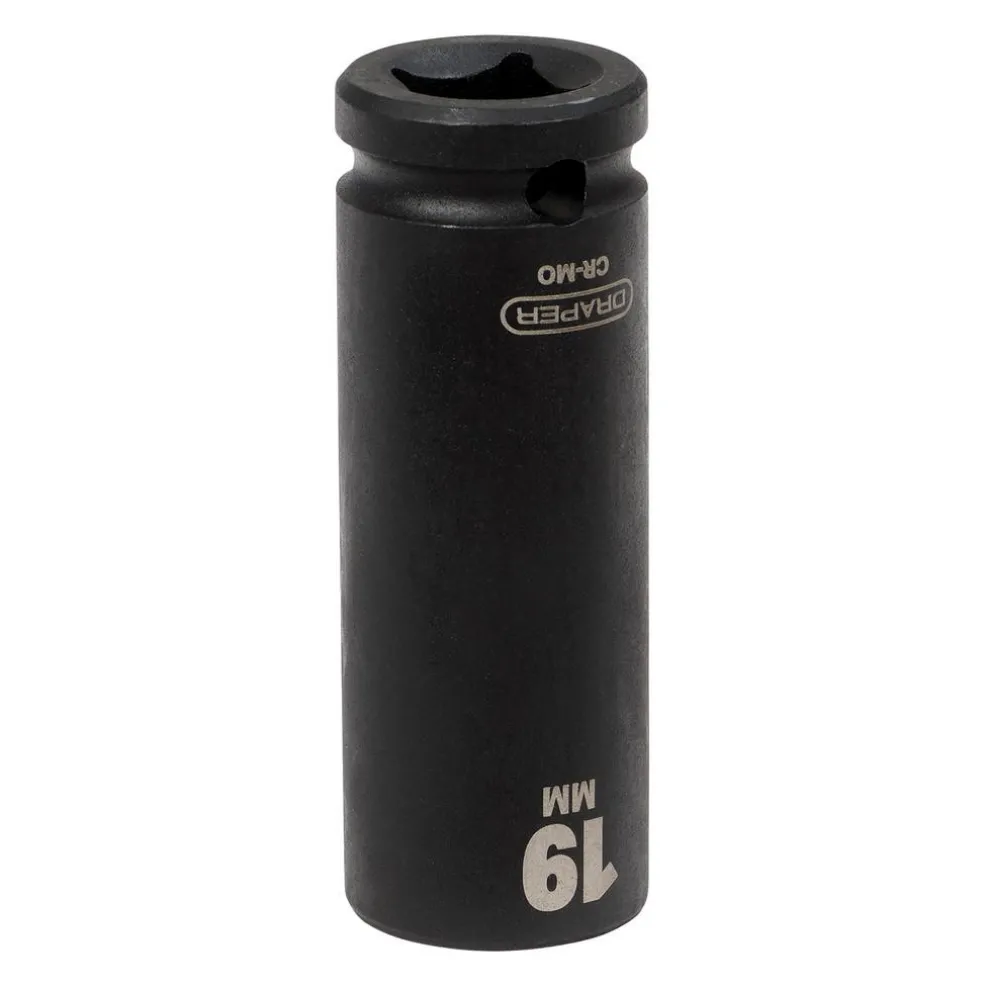 Draper HI-TORQ® Deep Impact Socket, 1/2" Sq. Dr., 19mm