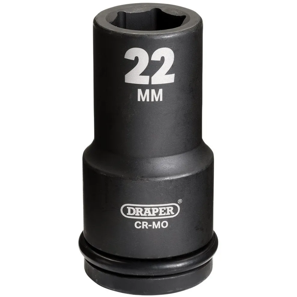 Draper Hi-TORQ® Deep Impact Socket, 3/4" Sq. Dr., 22mm