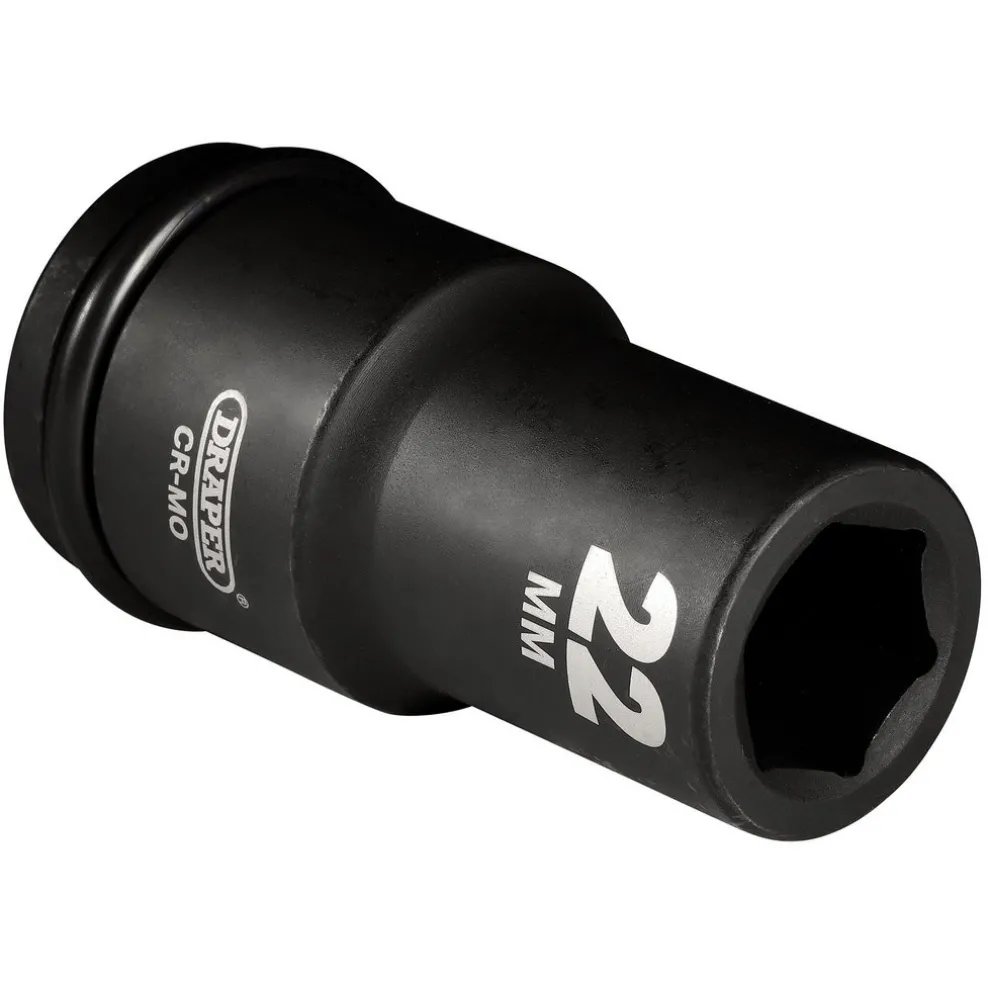 Draper Hi-TORQ® Deep Impact Socket, 3/4" Sq. Dr., 22mm