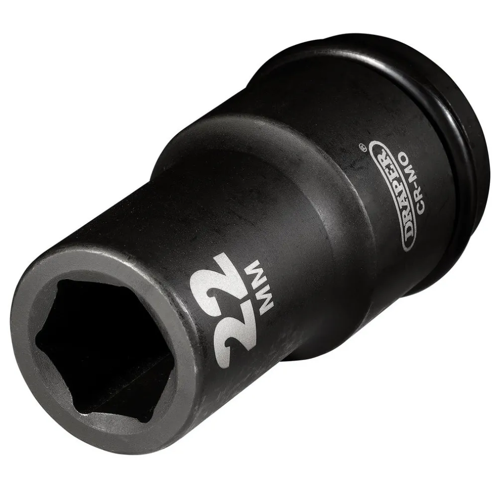 Draper Hi-TORQ® Deep Impact Socket, 3/4" Sq. Dr., 22mm