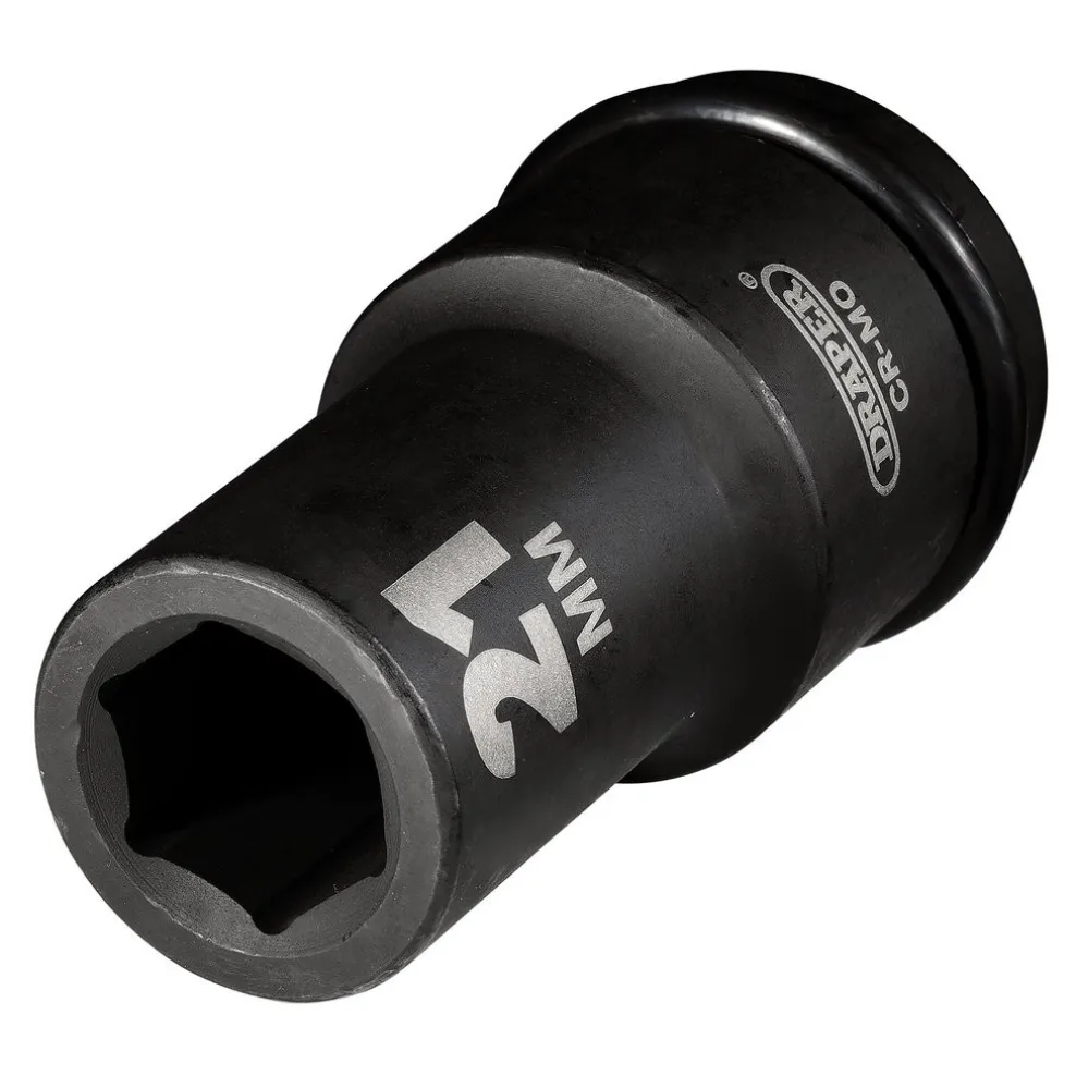 Draper Hi-TORQ® Deep Impact Socket, 3/4" Sq. Dr., 21mm