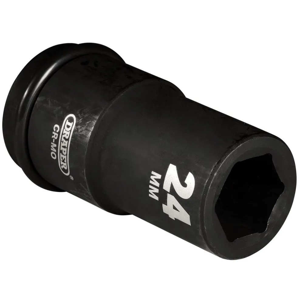 Draper Hi-TORQ® Deep Impact Socket, 3/4" Sq. Dr., 24mm