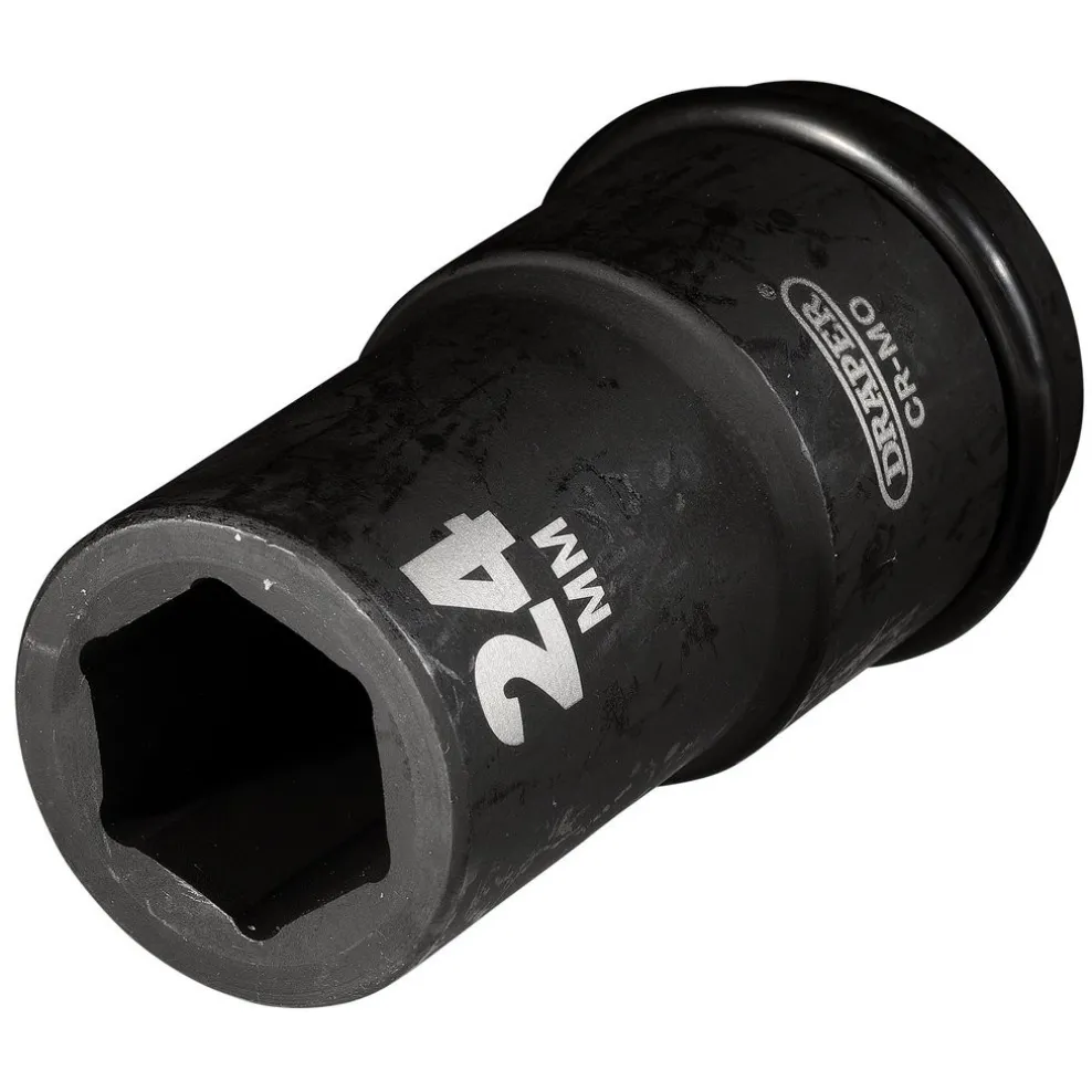 Draper Hi-TORQ® Deep Impact Socket, 3/4" Sq. Dr., 24mm