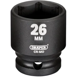 Draper Hi-TORQ® Impact Socket, 1/2" Sq. Dr., 26mm