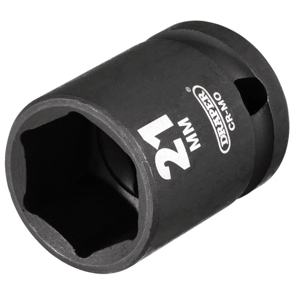 Draper HI-TORQ® Impact Socket, 1/2" Sq. Dr., 21mm