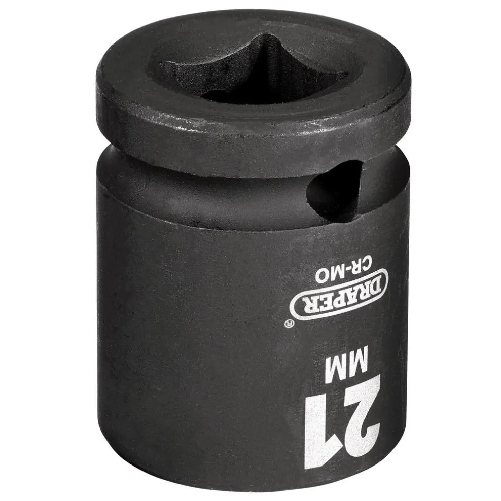 Draper HI-TORQ® Impact Socket, 1/2" Sq. Dr., 21mm