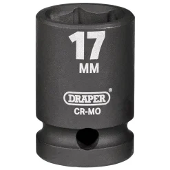 Draper HI-TORQ® Impact Socket, 1/2" Sq. Dr., 17mm