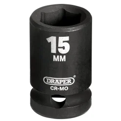 Draper HI-TORQ® Impact Socket, 1/2" Sq. Dr., 15mm