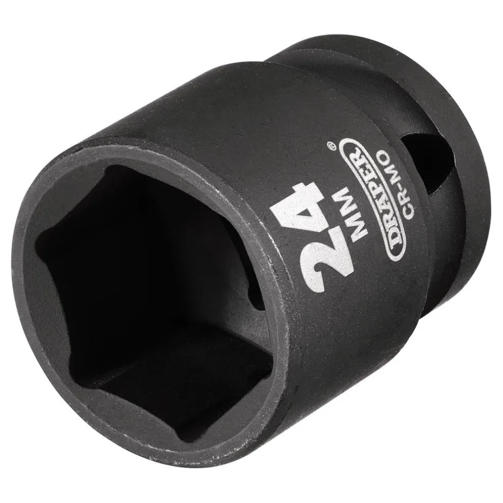 Draper HI-TORQ® Impact Socket, 1/2" Sq. Dr., 24mm