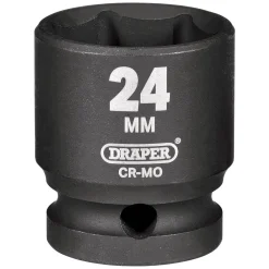 Draper HI-TORQ® Impact Socket, 1/2" Sq. Dr., 24mm