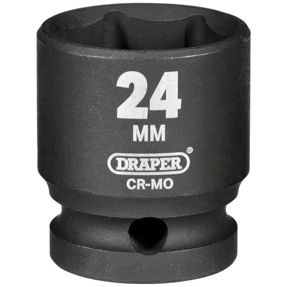 Draper HI-TORQ® Impact Socket, 1/2" Sq. Dr., 24mm