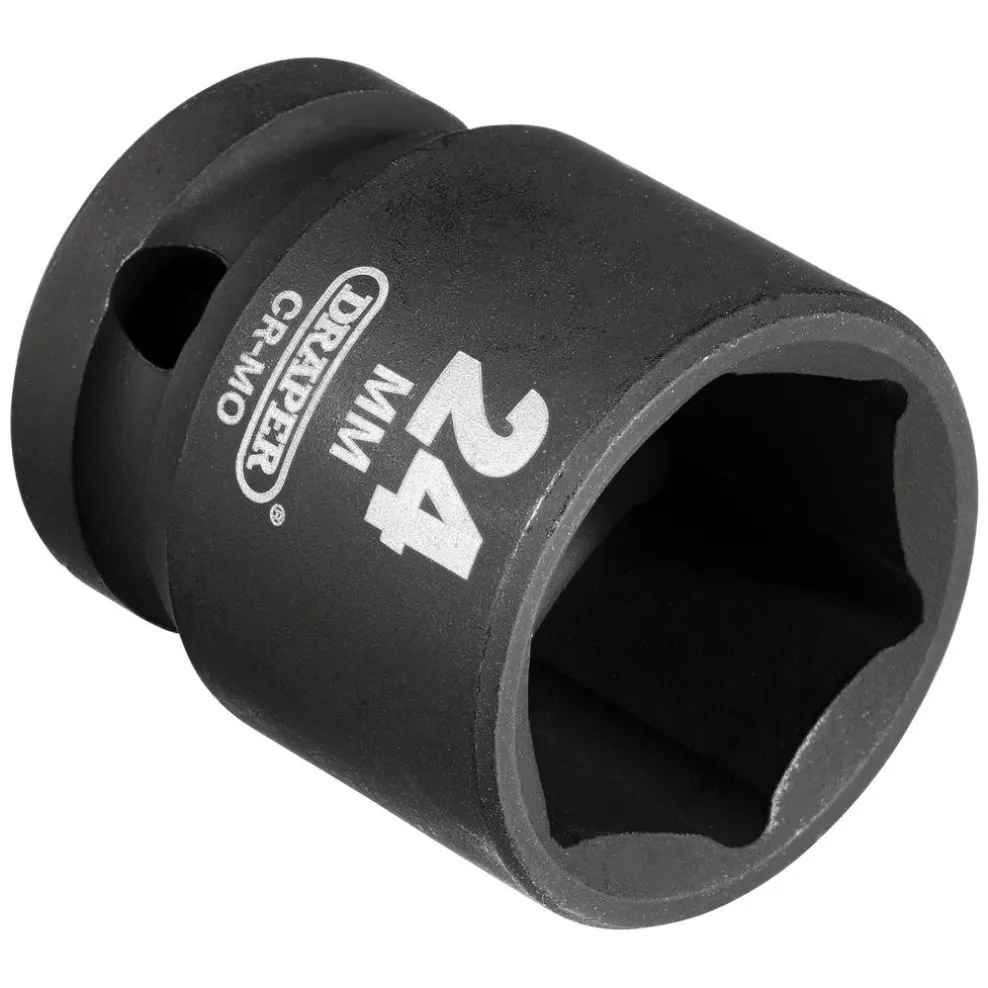 Draper HI-TORQ® Impact Socket, 1/2" Sq. Dr., 24mm