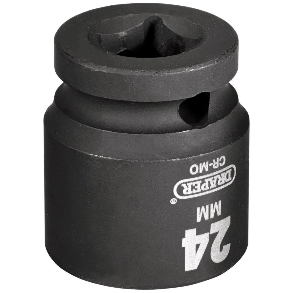 Draper HI-TORQ® Impact Socket, 1/2" Sq. Dr., 24mm
