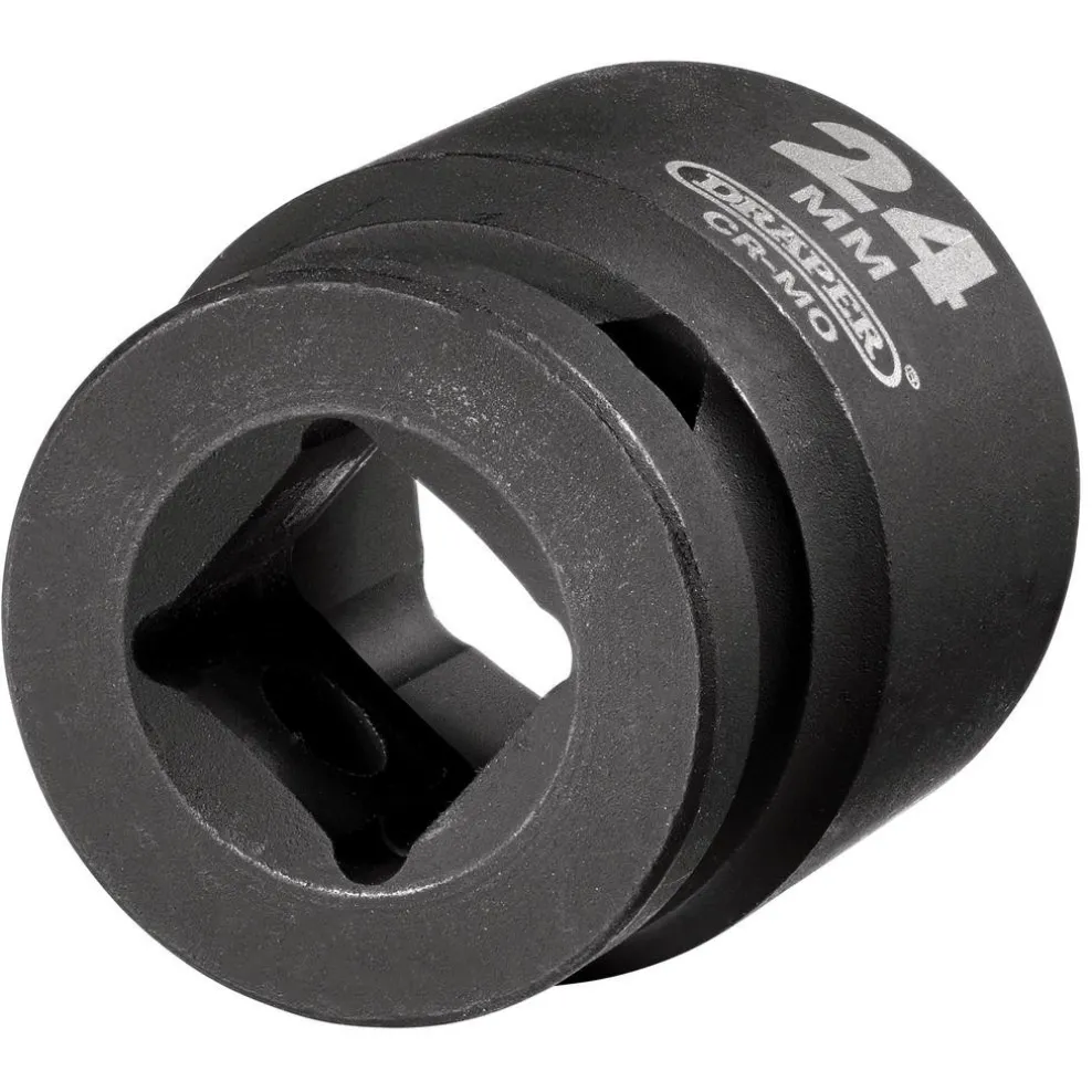 Draper HI-TORQ® Impact Socket, 1/2" Sq. Dr., 24mm