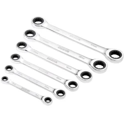Draper HI-TORQ® Metric Double Ratchet Ring Spanner Set, 8 -19mm (6 Piece)