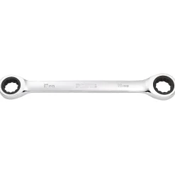 Draper HI-TORQ® Metric Double Ratchet Ring Spanner, 17 x 19mm