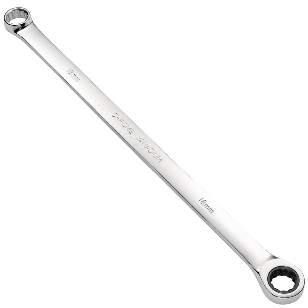 Draper HI-TORQ® Metric Extra-Long Double Ring Ratchet Spanner, 18mm
