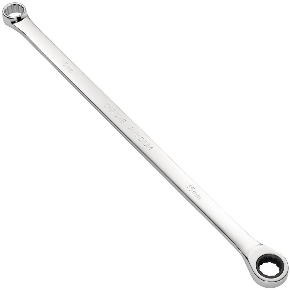 Draper HI-TORQ® Metric Extra-Long Double Ring Ratchet Spanner, 15mm