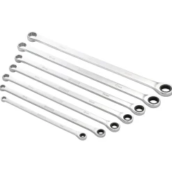 Draper HI-TORQ® Metric Extra-Long Double Ring Ratchet Spanner Set (7 Piece)