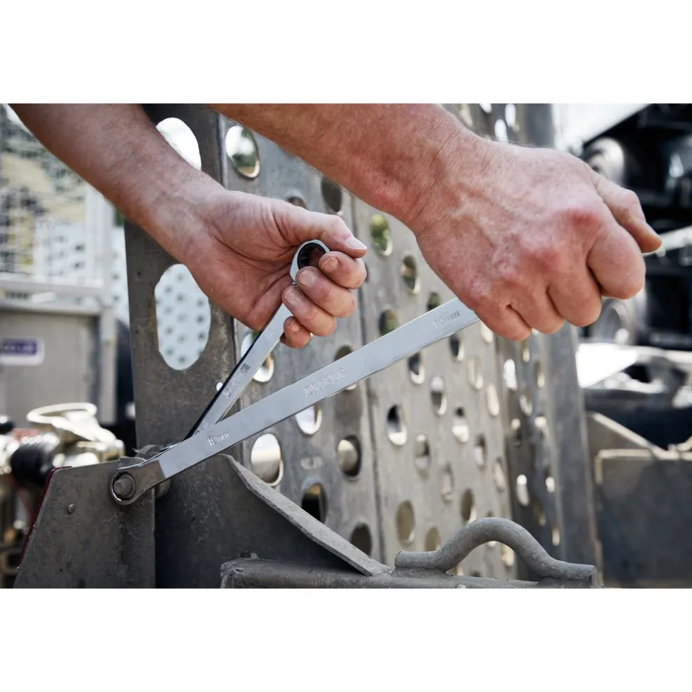 Draper HI-TORQ® Metric Extra-Long Double Ring Ratchet Spanner Set (7 Piece)
