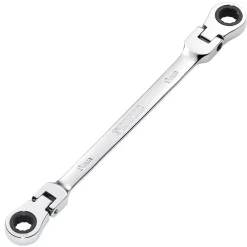 Draper HI-TORQ® Metric Flexible Head Double Ring Ratchet Spanner, 8 x 9mm