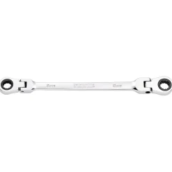 Draper HI-TORQ® Metric Flexible Head Double Ring Ratchet Spanner, 8 x 9mm