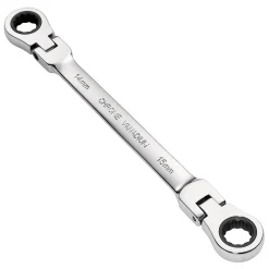 Draper HI-TORQ® Metric Flexible Head Double Ring Ratchet Spanner, 14 x 15mm