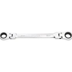 Draper HI-TORQ® Metric Flexible Head Double Ring Ratchet Spanner, 14 x 15mm