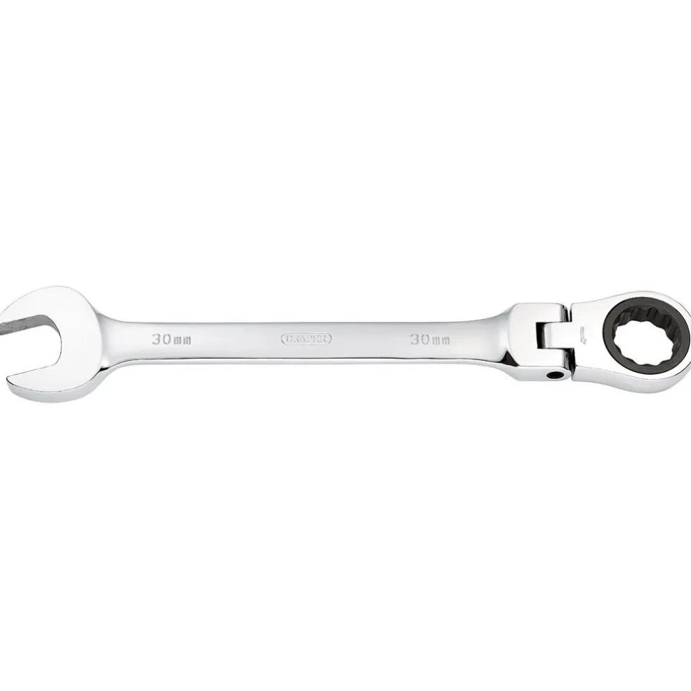 Draper HI-TORQ® Metric Flexible Head Ratcheting Combination Spanner, 30mm