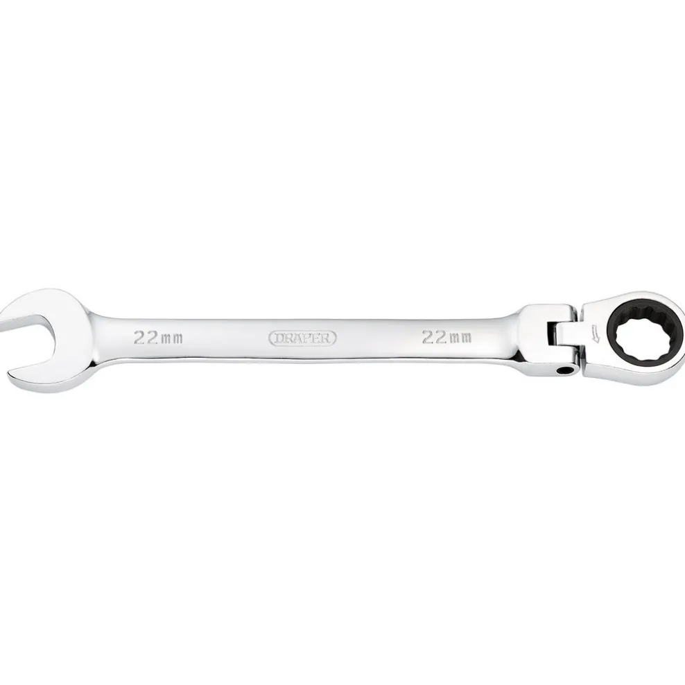Draper HI-TORQ® Metric Flexible Head Ratcheting Combination Spanner, 22mm
