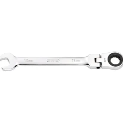 Draper HI-TORQ® Metric Flexible Head Ratcheting Combination Spanner, 12mm