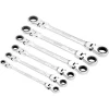 Draper HI-TORQ® Metric Flexible Head Double Ring Ratchet Spanner Set (6 Piece)