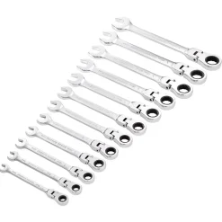 Draper HI-TORQ® Metric Flexible Head Ratchet Combination Spanner Set (12 Piece)