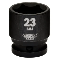Draper HI-TORQ® Metric Impact Socket, 1/2" Sq. Dr., 23mm