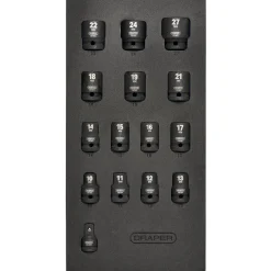 Draper HI-TORQ® Metric Impact Socket Set in EVA Drawer Insert Tray, 1/2" Sq. Dr. (15 Piece)
