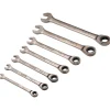Draper HI-TORQ® Metric Ratcheting Combination Spanner Set, Black (7 Piece)