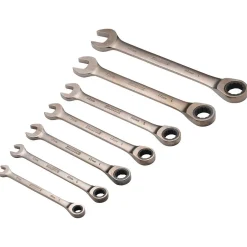 Draper HI-TORQ® Metric Ratcheting Combination Spanner Set, Black (7 Piece)