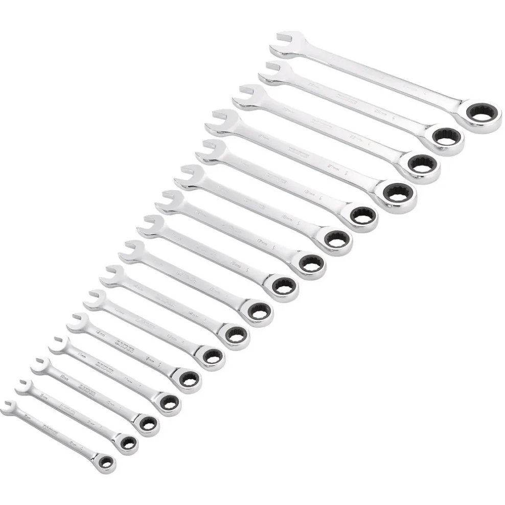 Draper HI-TORQ® Metric Ratchet Combination Spanner Set (16 Piece)